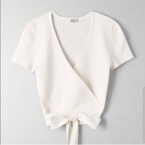 Aritzia Tops - Little Moon knit wrap top xs birch